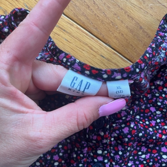 GAP Kids Dress - button front Multicolor Floral dress - Picture 4 of 4